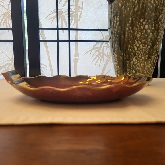 Art Deco Hand Painted & Enamel Carleton Ware Rouge Royale Candy Dish - England - Picture 5 of 8